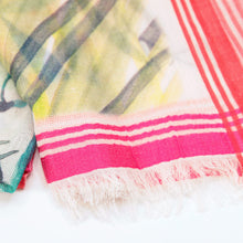 画像をギャラリービューアに読み込む, スカーフ コットン シルク レッド ピンク フラワー 150123