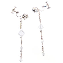 Load image into Gallery viewer, イヤリング クォーツ ラインストーン クリアカラー キューブ ロング 150142