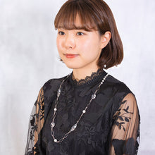 画像をギャラリービューアに読み込む, ネックレス クォーツ 淡水パール チェーン ロング 150184