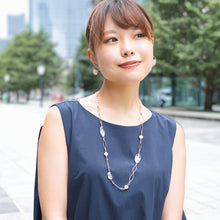 画像をギャラリービューアに読み込む, ネックレス クォーツ 淡水パール チェーン ロング 150184