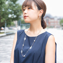 画像をギャラリービューアに読み込む, ネックレス クォーツ 淡水パール チェーン ロング 150184