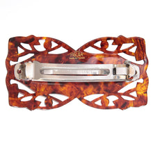 画像をギャラリービューアに読み込む, フラワーモチーフの白蝶貝の上品な光沢が美しいバレッタ