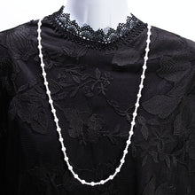 画像をギャラリービューアに読み込む, ファセットカットされた純白のジェイドが美しいロングネックレス