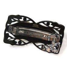 画像をギャラリービューアに読み込む, 白蝶貝とボヘミアングラス、淡水パールの組み合わせが華やかなヘアバレッタ