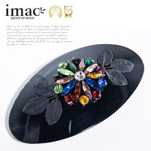 画像をギャラリービューアに読み込む, ビジューの花モチーフがエレガントなヘアバレッタ