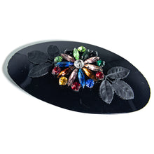 画像をギャラリービューアに読み込む, ビジューの花モチーフがエレガントなヘアバレッタ