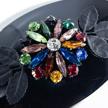 画像をギャラリービューアに読み込む, ビジューの花モチーフがエレガントなヘアバレッタ