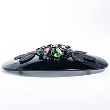 画像をギャラリービューアに読み込む, ビジューの花モチーフがエレガントなヘアバレッタ