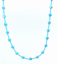 画像をギャラリービューアに読み込む, ネックレス ターコイズ 天然石 ファセット ラウンド ロング 150295