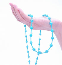 画像をギャラリービューアに読み込む, ネックレス ターコイズ 天然石 ファセット ラウンド ロング 150295