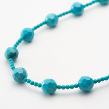 画像をギャラリービューアに読み込む, ネックレス ターコイズ 天然石 ファセット ラウンド ロング 150295