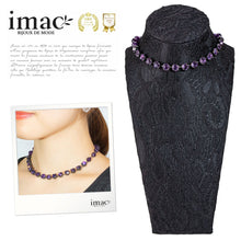 画像をギャラリービューアに読み込む, ネックレス ラインストーン アメシスト パープル ショート 150508