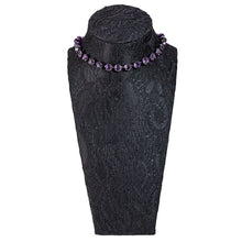 画像をギャラリービューアに読み込む, ネックレス ラインストーン アメシスト パープル ショート 150508