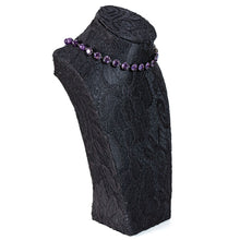 画像をギャラリービューアに読み込む, ネックレス ラインストーン アメシスト パープル ショート 150508