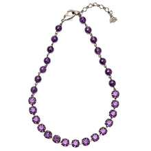 画像をギャラリービューアに読み込む, ネックレス ラインストーン アメシスト パープル ショート 150508