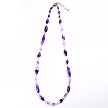 画像をギャラリービューアに読み込む, 様々なフォルムのアメシストを組み合わせたロングネックレス