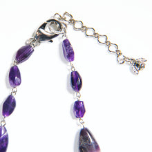 画像をギャラリービューアに読み込む, 様々なフォルムのアメシストを組み合わせたロングネックレス