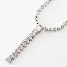 Load image into Gallery viewer, 【芸能人着用】ネックレス ラインストーン クリアカラー センターロング 150575
