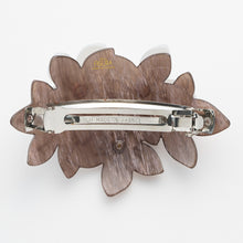 画像をギャラリービューアに読み込む, バレッタ ラインストーン グレー ホワイト フラワー 150594