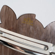 画像をギャラリービューアに読み込む, バレッタ ラインストーン グレー ホワイト フラワー 150594