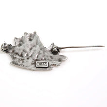 画像をギャラリービューアに読み込む, ブローチ キャット シルバー 150626