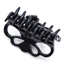 画像をギャラリービューアに読み込む, ヘアクリップ 天然石 オニキス ラインストーン ブラック ローズ 150657