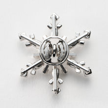 画像をギャラリービューアに読み込む, バッジ ラインストーン クリアカラー 雪の結晶 150741 メール便