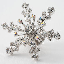 画像をギャラリービューアに読み込む, バッジ ラインストーン クリアカラー 雪の結晶 150741 メール便