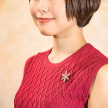 画像をギャラリービューアに読み込む, バッジ ラインストーン クリアカラー 雪の結晶 150741 メール便