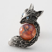 画像をギャラリービューアに読み込む, きつねモチーフのバッジ