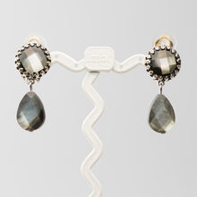 画像をギャラリービューアに読み込む, ファセットカットが美しい黒蝶貝のイヤリング
