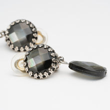 画像をギャラリービューアに読み込む, ファセットカットが美しい黒蝶貝のイヤリング