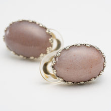 Load image into Gallery viewer, イヤリング ムーンストーン 天然石 ピンク オーバル 150810 メール便