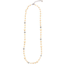 画像をギャラリービューアに読み込む, グラスパールとビジューボールを組み合わせたロングネックレス