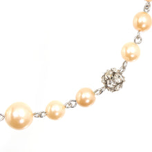 画像をギャラリービューアに読み込む, グラスパールとビジューボールを組み合わせたロングネックレス