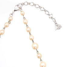 画像をギャラリービューアに読み込む, グラスパールとビジューボールを組み合わせたロングネックレス
