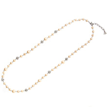 画像をギャラリービューアに読み込む, グラスパールとビジューボールを組み合わせたロングネックレス