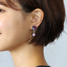 画像をギャラリービューアに読み込む, イヤリング アメシスト 天然石 パープル 薄紫 150856