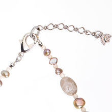画像をギャラリービューアに読み込む, ネックレス コーラルフォッシル マーブル 淡水パール ショート 150875