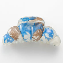 画像をギャラリービューアに読み込む, ヘアクリップ ローズ ラインストーン ホワイト ブルー ブラウン Lサイズ 150892