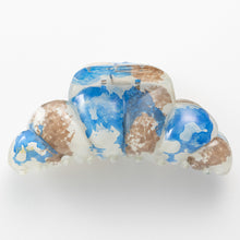 画像をギャラリービューアに読み込む, ヘアクリップ ローズ ラインストーン ホワイト ブルー ブラウン Lサイズ 150892