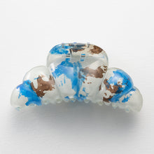 画像をギャラリービューアに読み込む, ヘアクリップ ローズ ラインストーン ホワイト ブルー ブラウン Sサイズ 150893