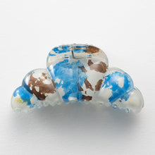 画像をギャラリービューアに読み込む, ヘアクリップ ローズ ラインストーン ホワイト ブルー ブラウン Sサイズ 150893