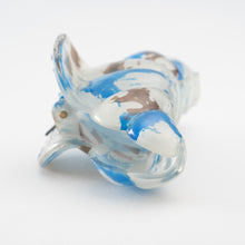 画像をギャラリービューアに読み込む, ヘアクリップ ローズ ラインストーン ホワイト ブルー ブラウン Sサイズ 150893