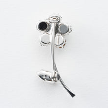 Load image into Gallery viewer, ブローチ ラインストーン フラワー パール クリア 150894 メール便