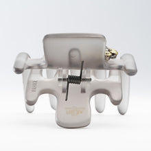 Load image into Gallery viewer, ヘアクリップ スターリリー ラインストーン グレー イエロー フラワー 150898