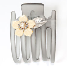 画像をギャラリービューアに読み込む, ボヘミアングラスの花モチーフをあしらったクリップ「スターリリー」