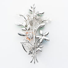画像をギャラリービューアに読み込む, ブローチ ラインストーン ボヘミアングラス パール フラワー パステルカラー 150954