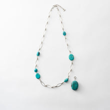 Load image into Gallery viewer, ネックレス ターコイズ 天然石 オーバル ペンダント 2WAY 150966