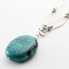 Load image into Gallery viewer, ネックレス ターコイズ 天然石 オーバル ペンダント 2WAY 150966